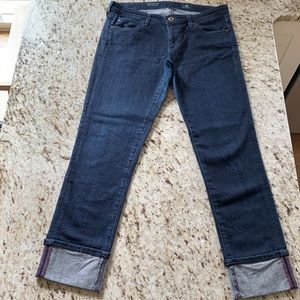 AG “The Stevie Cuff” Slim straight cuffed jeans